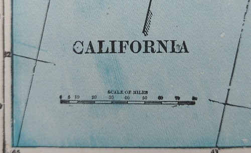 Vintage 1900 california map - 1900,